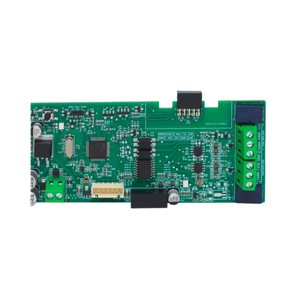 W1-ACP-NC-300 network iletişim kartının ön görünümü.